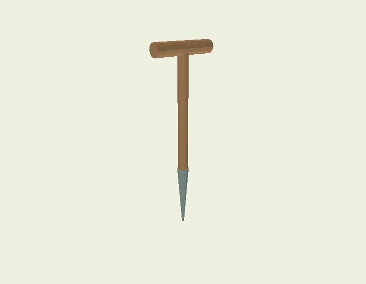 Original illustrative 3D model of Planting dibber