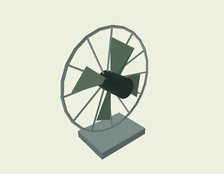Original illustrative 3D model of Ventilation fan