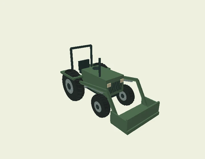 Original illustrative 3D model of Front-end loader