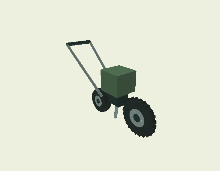 Original illustrative 3D model of Precision push seeder