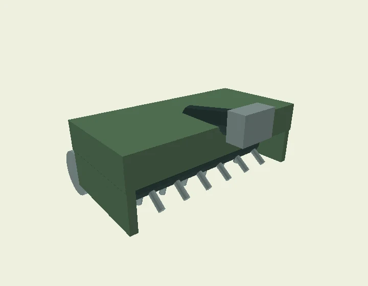 Original illustrative 3D model of Rotary tiller