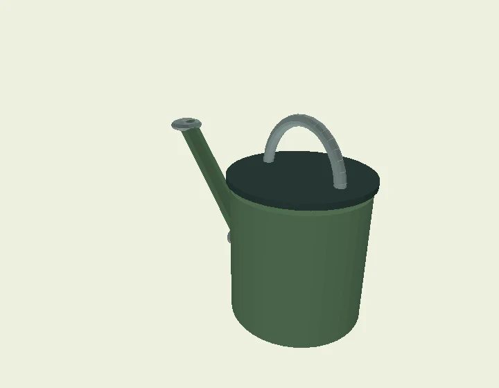 Original illustrative 3D model of Watering can